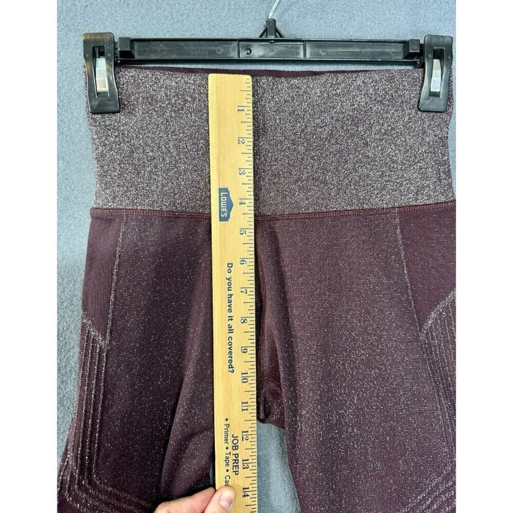 Athleta Leggings Womens Small Purple Twilight Tight Glitter Pants Yoga Running - Picture 7 of 7